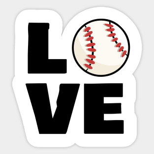 Love Baseball Sticker